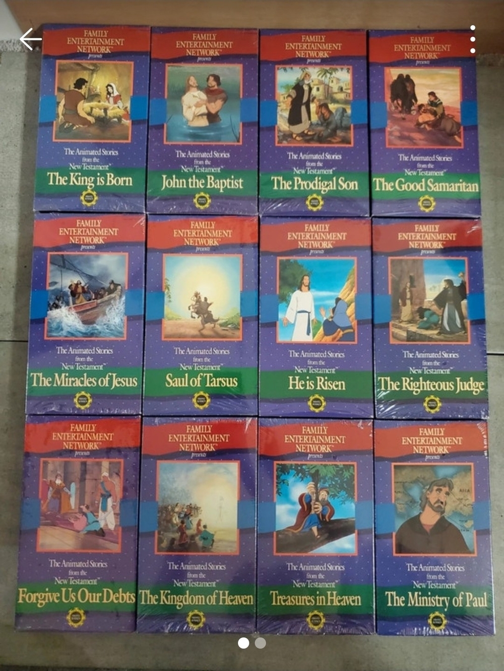 New Testament Animated VHS tapes Collection - Purple/Blue/Green
